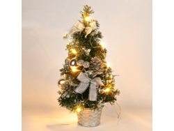 Árbol De Navidad Mini 40cm Con 30 Luces Led, Baterías, Material Pvc, Decoración De Mesa