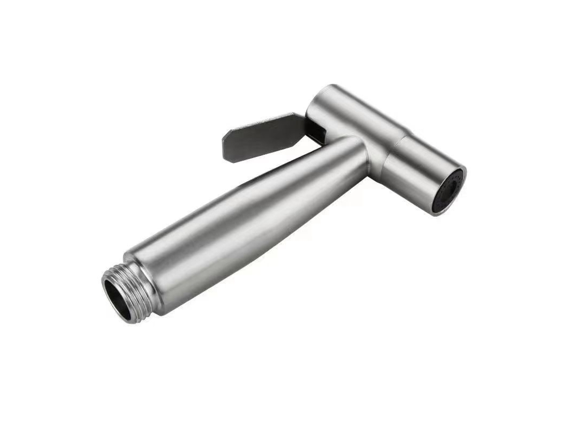 Cabezal de ducha de acero inoxidable, pistola de agua a presión, rociador portátil para baño, plateado Tommy01