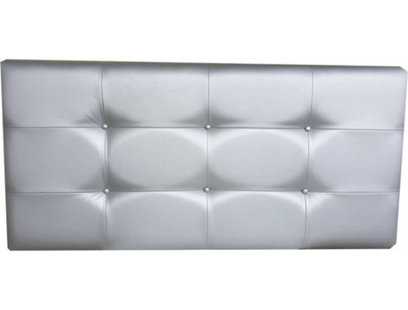 Cabecero DECORQUALITY Texas Botones (Plateado - Polipiel - 105 x 70 cm)