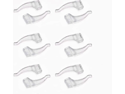 Cómodos ganchos de silicona para gafas, antideslizantes, accesorios para gafas, 6 pares Rosewell (transparentes)