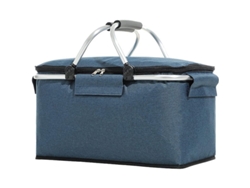 Cesta de picnic plegable para 4 personas, forro impermeable, 22L, para camping, playa, viajes, azul. Marca