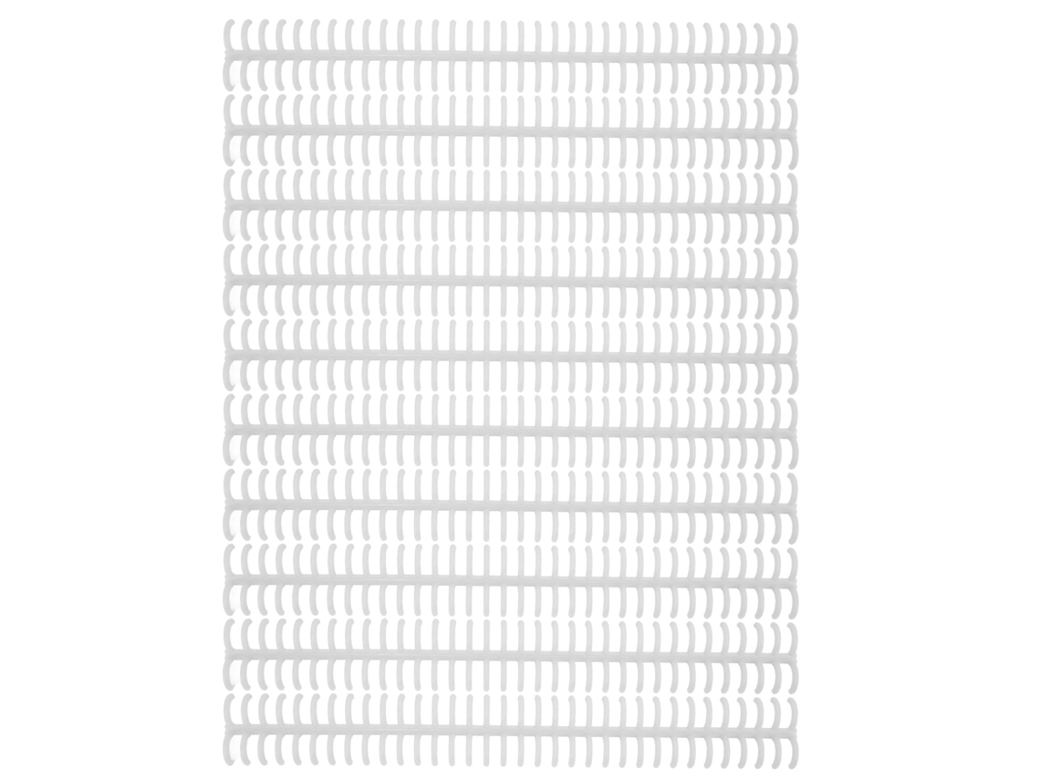 10 unidades de cinta de encuadernación de plástico para lomo, 34 agujeros, anillas para hojas sueltas de 12 mm, color blanco.