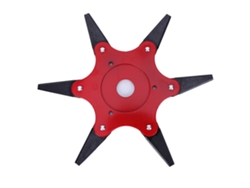 Cabezal De Cortacésped Exterior 6 Cuchillas Rojo Herramientas Jardinería Para Cortadoras De Césped