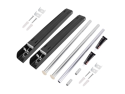Tendedero Plegable Retráctil De Aluminio Espacial, 120 Cm, Negro, Para Balcón.