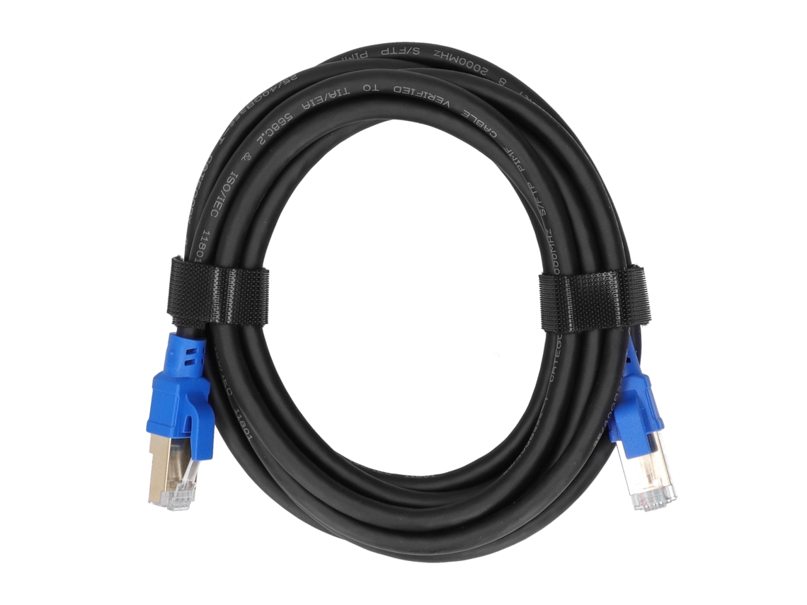 Cable Ethernet Cat8 De 40 Gbps Y 2000 Mhz Con Conector Rj45 Dorado De 3 M Para Redes, Routers Y Adaptadores.