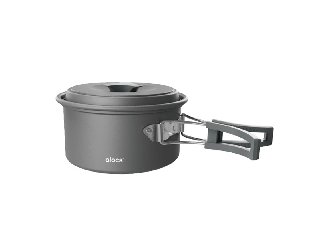 Olla De Camping De Aleación De Aluminio Con Asa Plegable Para Camping, Picnics Y Senderismo.