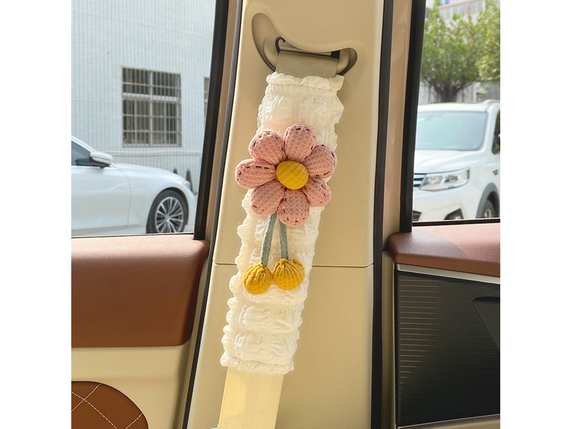 Protectores De Cinturones De Seguridad Con Estampado De Pequeñas Flores, 2 Piezas