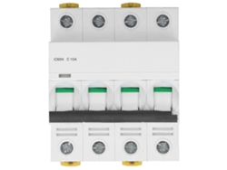 Disyuntor Miniatura 4p 10a 400v Baja Tensión 6000a Capacidad De Ruptura Montaje En Riel Din Pa66