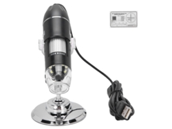 Microscopio Digital Usb De 1600 Aumentos Con 8 Led Ajustables, Portátil Y Con Soporte De Inspección.