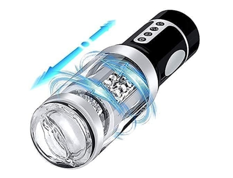 Masturbación Masturbador Automático Vibración Sexy Erótico Juguete Sexual Masturbador Automático Vibrador Masturbador Sexy Erótico Negro BISBISOUS...
