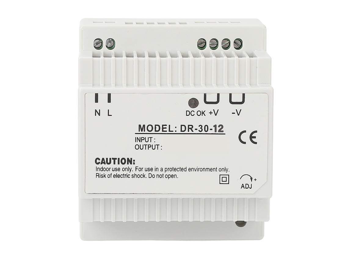 Fonte De Alimentação Chaveada Industrial 30w Rail Din 12v 100‑240v Para Monitoramento De Segurança