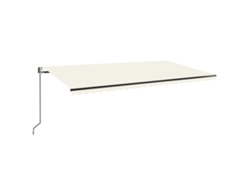 Maison Exclusive - Toldo Automático Con Led Sensor De Viento Crema 600x350 Cm