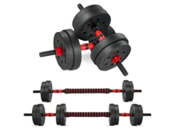 Juego De Mancuernas Y Barra Ajustables De 15 Kg, Unisex