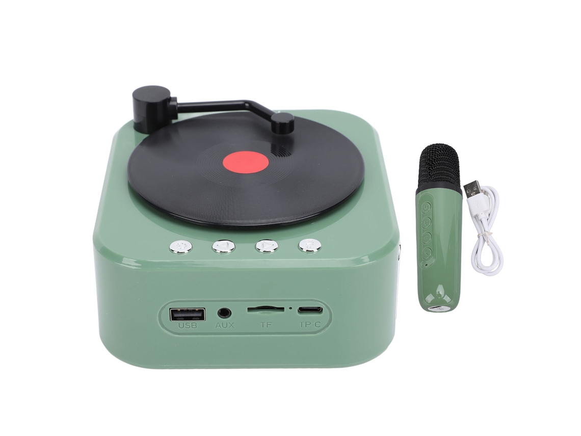 Tocadiscos Con Altavoz Bluetooth, Sonido Estéreo Hifi De 3 Modos, Altavoz Portátil Inalámbrico Retro Para El Hogar Y El Dormitorio