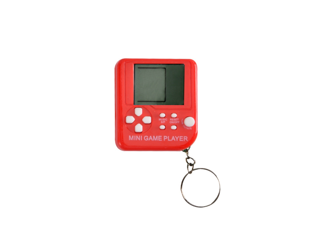 2026-consola De Juego Mini Retro Bloques Llavero Consola Portátil De Bloques Pantalla Pequeña Rojo