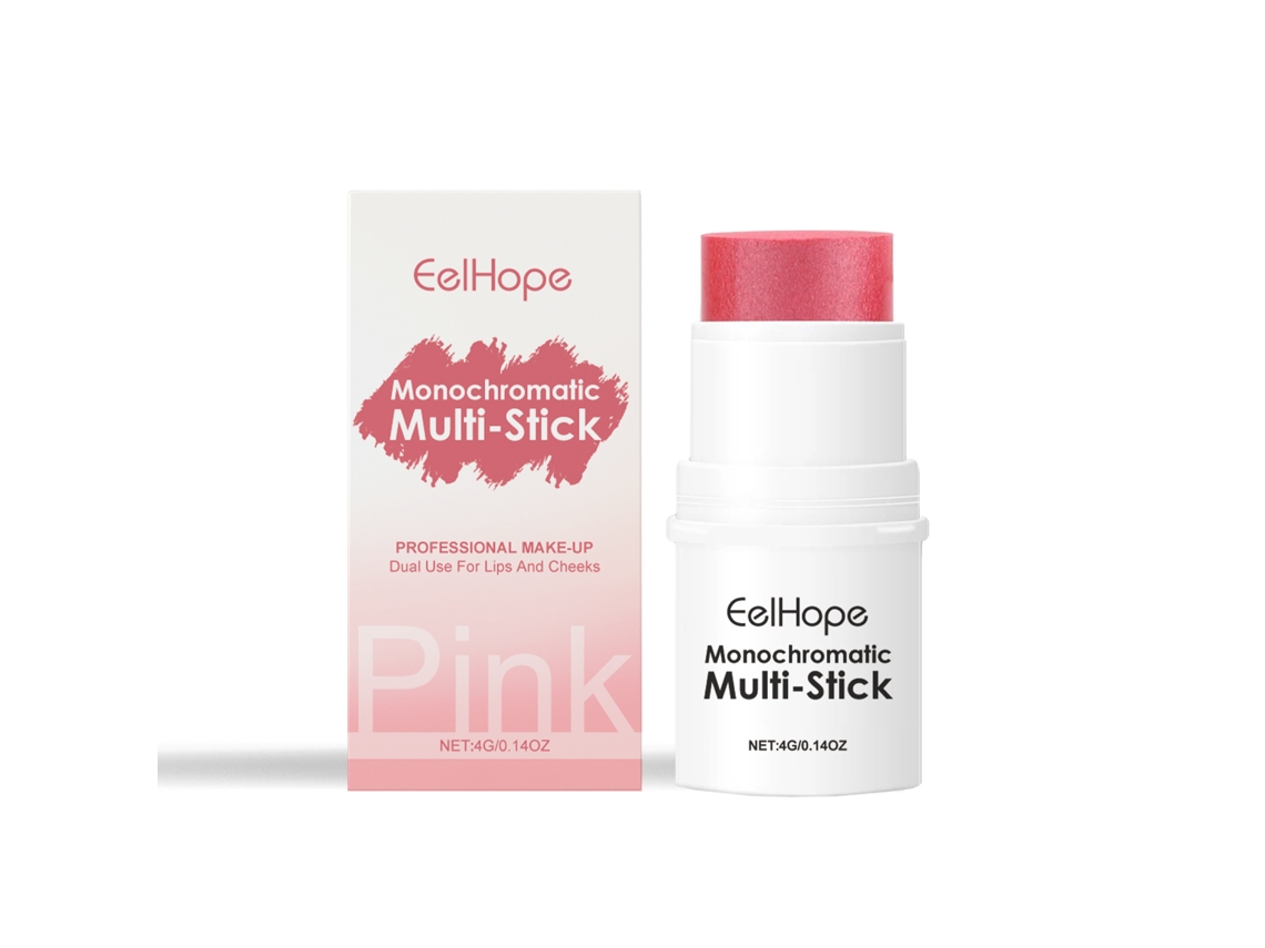 Brocha de maquillaje rosa 3 en 1