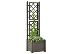 Maceta/Jardinera de Jardín con Enrejado 43X43X142 Cm PP Antracita