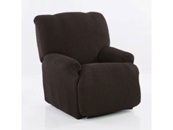 Maxifundas | Funda De Sillón Relax Relive | Modelo Pies Juntos | Color Marron | Alta Elasticidad Y Tacto Suave | Hecho En España.