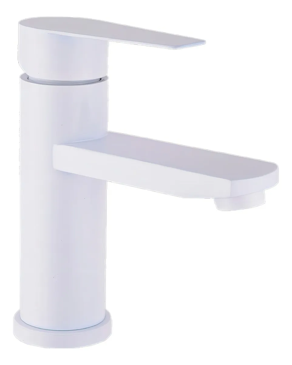 Misturador Monocomando Oval Em Formato De U Para Pia De Banheiro, Aço Inoxidável 304, Branco Polar, Acabamento Foscovayotoy
