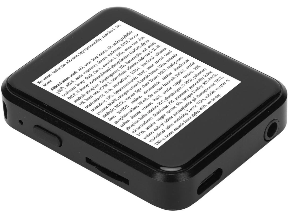 Reproductor MP3/MP4 Bluetooth YIZHOOD X1 1.8Inch E-Books 8G TF Card (Negro)
