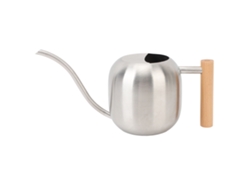 Regadera De Acero Inoxidable Con Pico Largo Y Mango De Madera Para Plantas En Macetas Jardinería