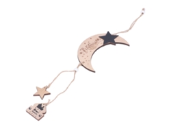 4 Piezas De Adornos De Madera De Luna Y Estrella Para Decoración De Pared Y Ventana De Eid Mubarak Para Fiestas De Ramadán