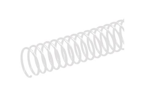 Q CONNECT Espiral Metálica Para Encuadernadora Paso 64 5:1 Ø20Mm Blanco