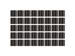 Rebe-40 Piezas Separadores De Rodamientos Acero Para Skateboard Longboard Accesorio Reparación Reconstrucción Negro