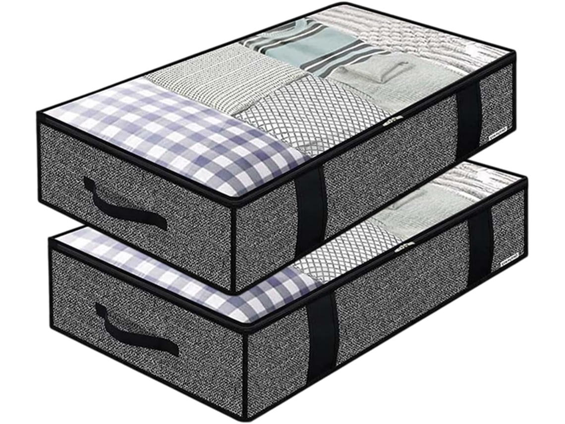 Almacenamiento Debajo Bolsillo Organizador Transparente Contenedores Plegables Transpirables Prueba Polvo
