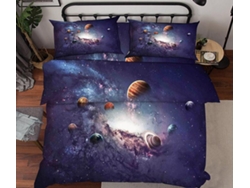 Funda de Edredón AJ WALLPAPER 3D Espacio Planetas 45 (200 x 225cm)
