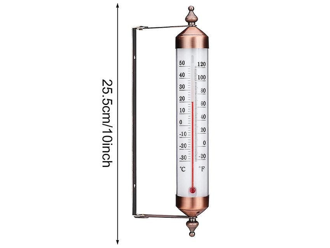 Termômetro De Parede Para Exterior Com Design Elegante Em Bronze, Ideal Para Jardim, Garagem Ou Estufa.