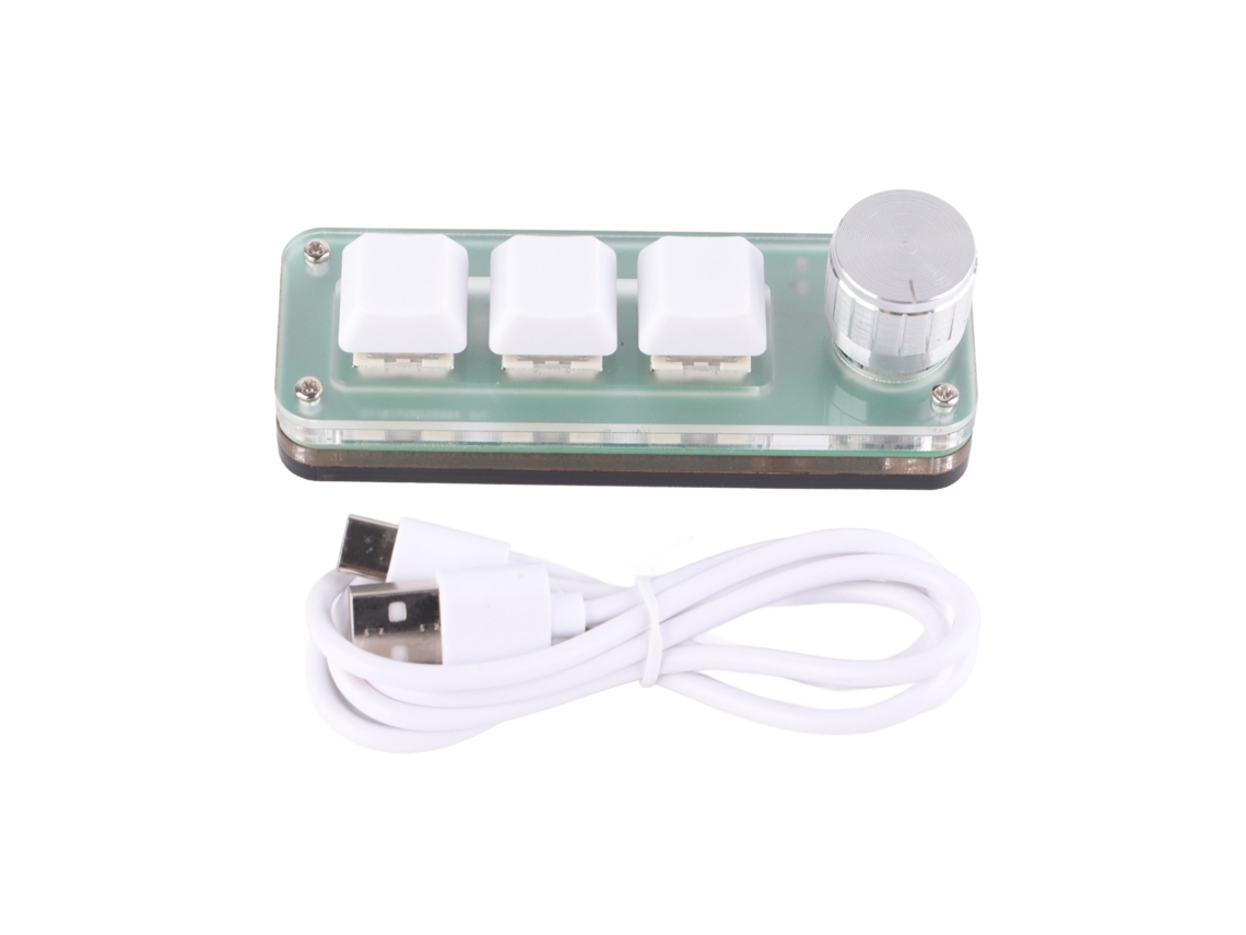 Baoj-2026teclado Mecânico 3 Teclas Rgb Com Controle Programável E Cabo Desmontável Para Jogos Osu E Escritório
