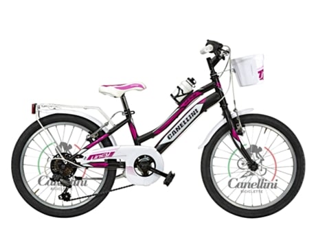Bicicleta de niña LINCY 20 - 6 velocidades (Negro/fuchsia) BICICLETTE CANELLINI