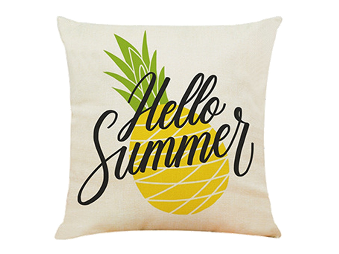Funda De Almohada Verano De Algodón Y Lino - Funda De Almohada De Lino 45X45-C JEIIBRZUI