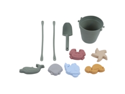 Juego De Juguetes De Playa De Silicona Con Cubo Y Remo Con Forma De Animal Para Bebés Y Niños.