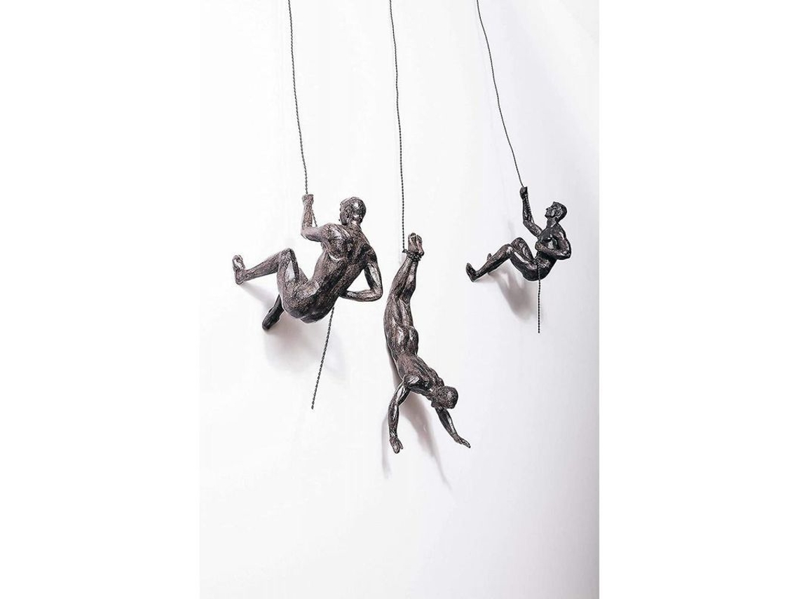 2026-figuras De Escaladores En Bronce Para Pared Trio De Hombres Ornamentos De Abseiling Interiores