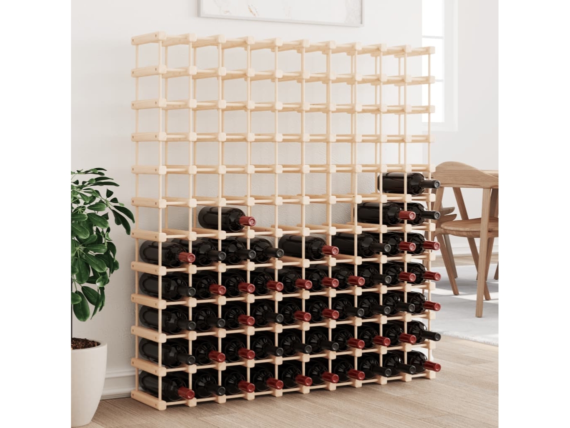 Bodega para 120 botellas 112,5 x 23 x 123,5 cm Pino macizo DKD HOME DECOR