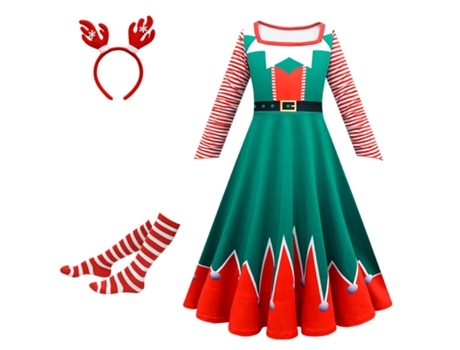 Disfraces navideños cosplay vestido infantil set 150