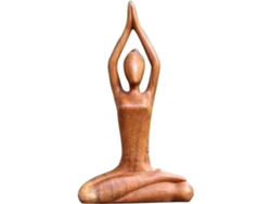 Figuras De Yoga De 4 X 10 X 18 Cm, Escultura De Yoga, Figura De Mujer Meditando, Hecha De Madera, Arte Para Niñas,