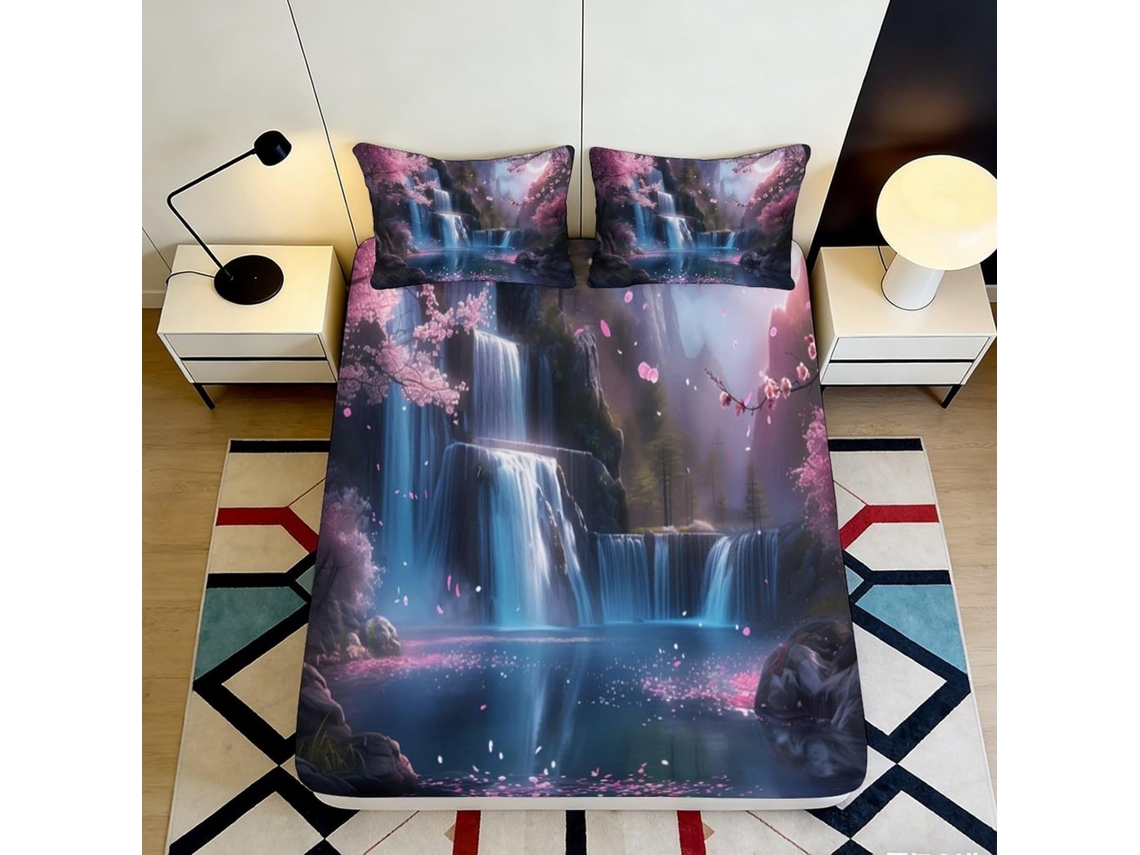 Estampado Microfibra Microfibra Diseño Almohada Juego Color 200x25cm