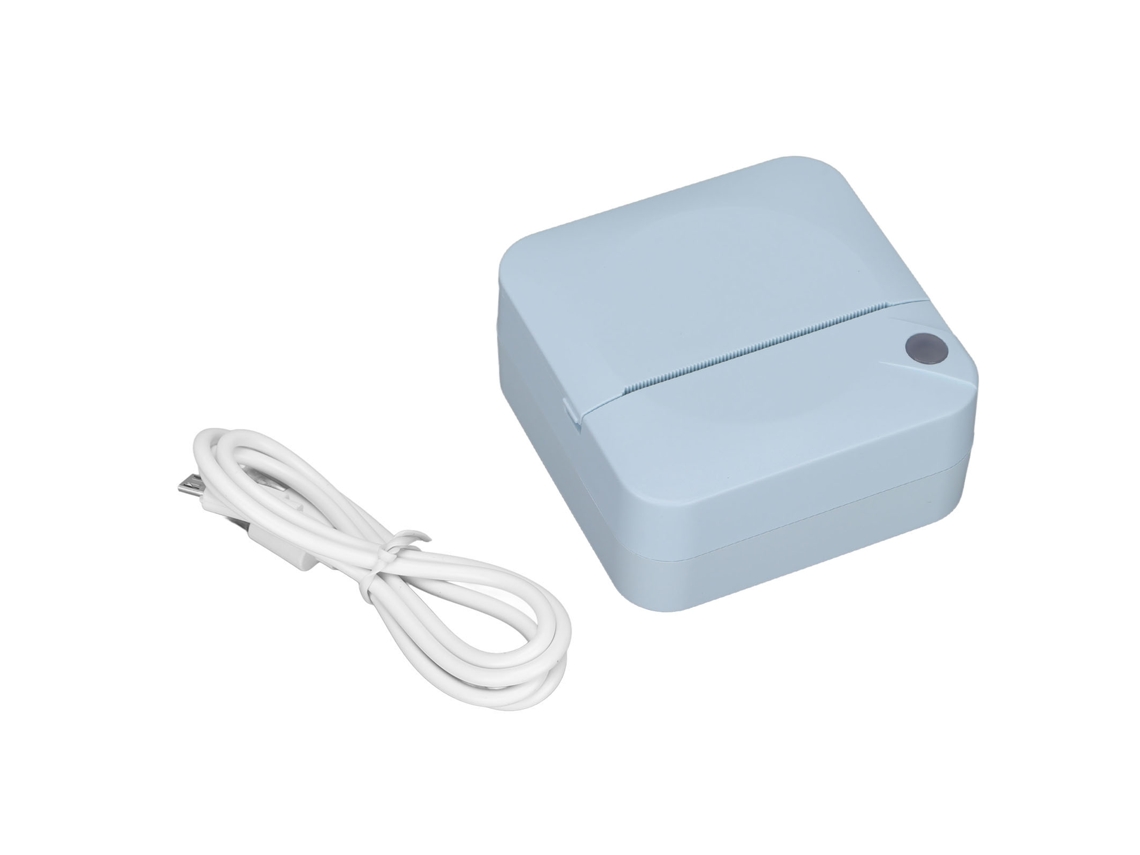 Impresora Mini Portátil Termica 200dpi Diseño Ergonómico Batería Recargable Azul