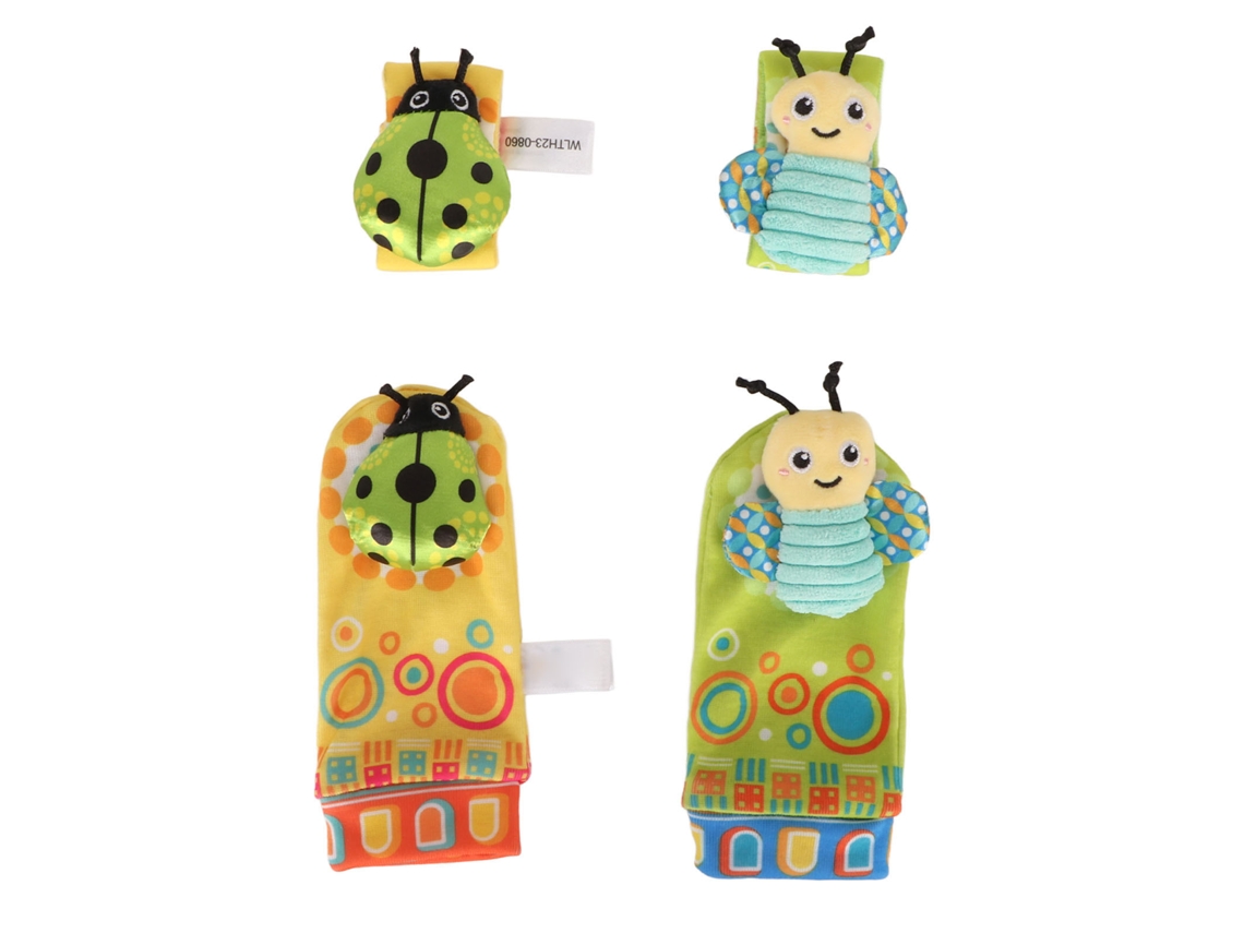 Yncm-set De Manguitos Y Calcetines Con Sonajero Para Bebé, Animales Bonitos, Manos Y Pies