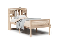 Maison Exclusive - Cama Con Estantería Sin Colchón Madera Maciza De Pino 90x190 Cm