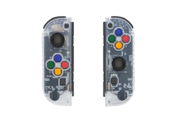 Mando de interruptor, mandos izquierdo y derecho, Bluetooth JCK blanco translúcido YUNZII (con un par de muñequeras)