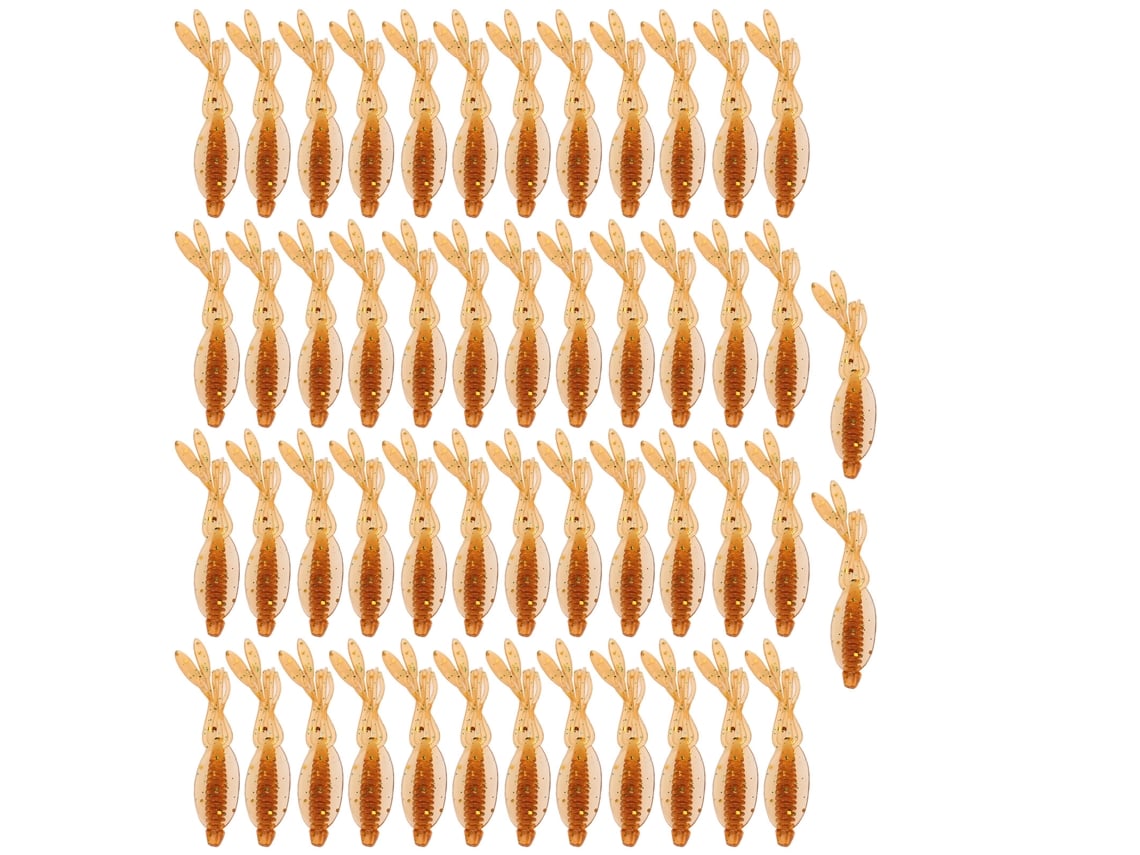 5 Sacos De Isca De Minhoca Mole Com Várias Caudas Simulada Acessório De Pesca Outdoor Marrom 50g Abs