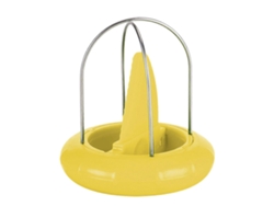 Pelador de kiwi portátil multifuncional 2 en 1 con mango ergonómico para cortar fruta, ideal para ensaladas y aperitivos. Amarillo.