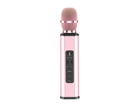 Micrófono portátil de karaoke con bluetooth para teléfono, micrófono de condensador inalámbrico, altavoz de mano para el hogar, micrófono de estudi...