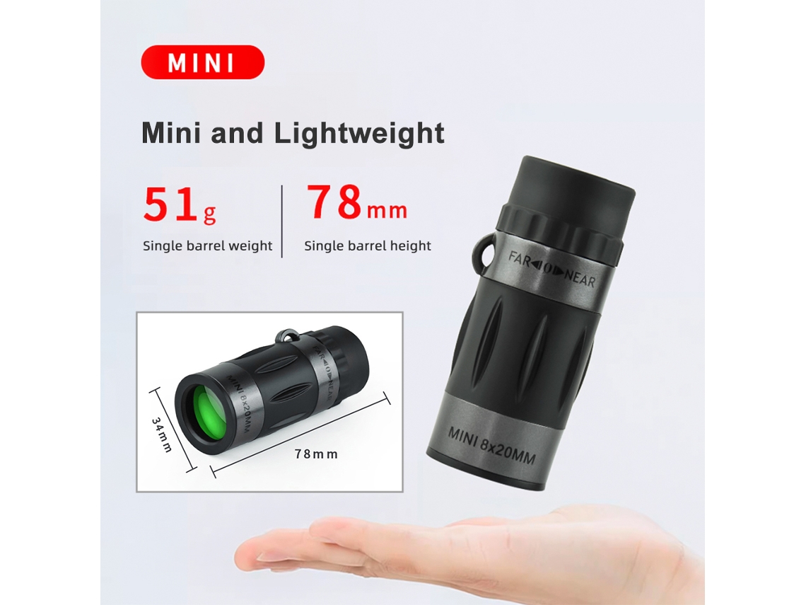 Monocular Telescopio Para Iphone Y Smartphone, Mini Monocular Portátil Para Adultos, Visión De Largo Alcance