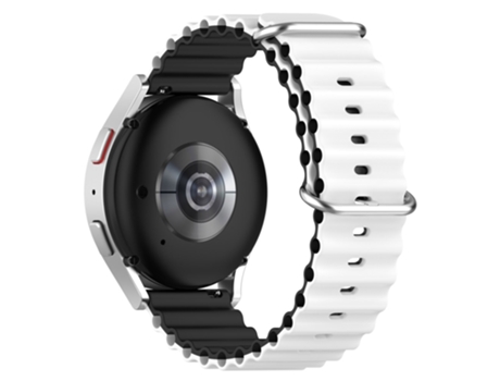 Correa de Silicona bicolor ajustable 20mm para Huami Amazfit GTS 4/GTS 4 Mini/GTS 3 - blanco/negro