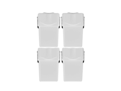 Set de 4 cubos de basura KEDEN SORTIBOX para reciclado, blanco, 100L